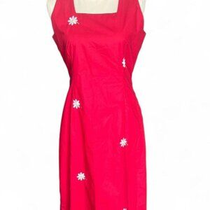 Vintage Women's Embroidered Daisy Flower Dress Handmade?